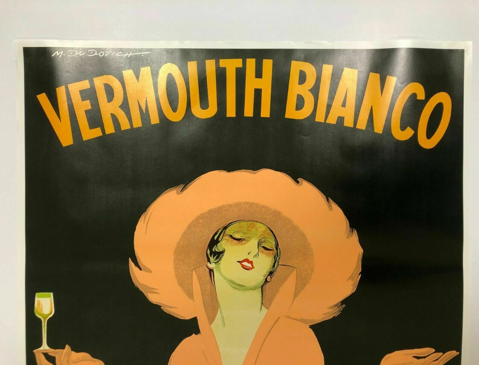 Marcello Dudovich, C.A. 1980   "Vermouth Bianco" Martini   Original Vintage Affiche photo for sale