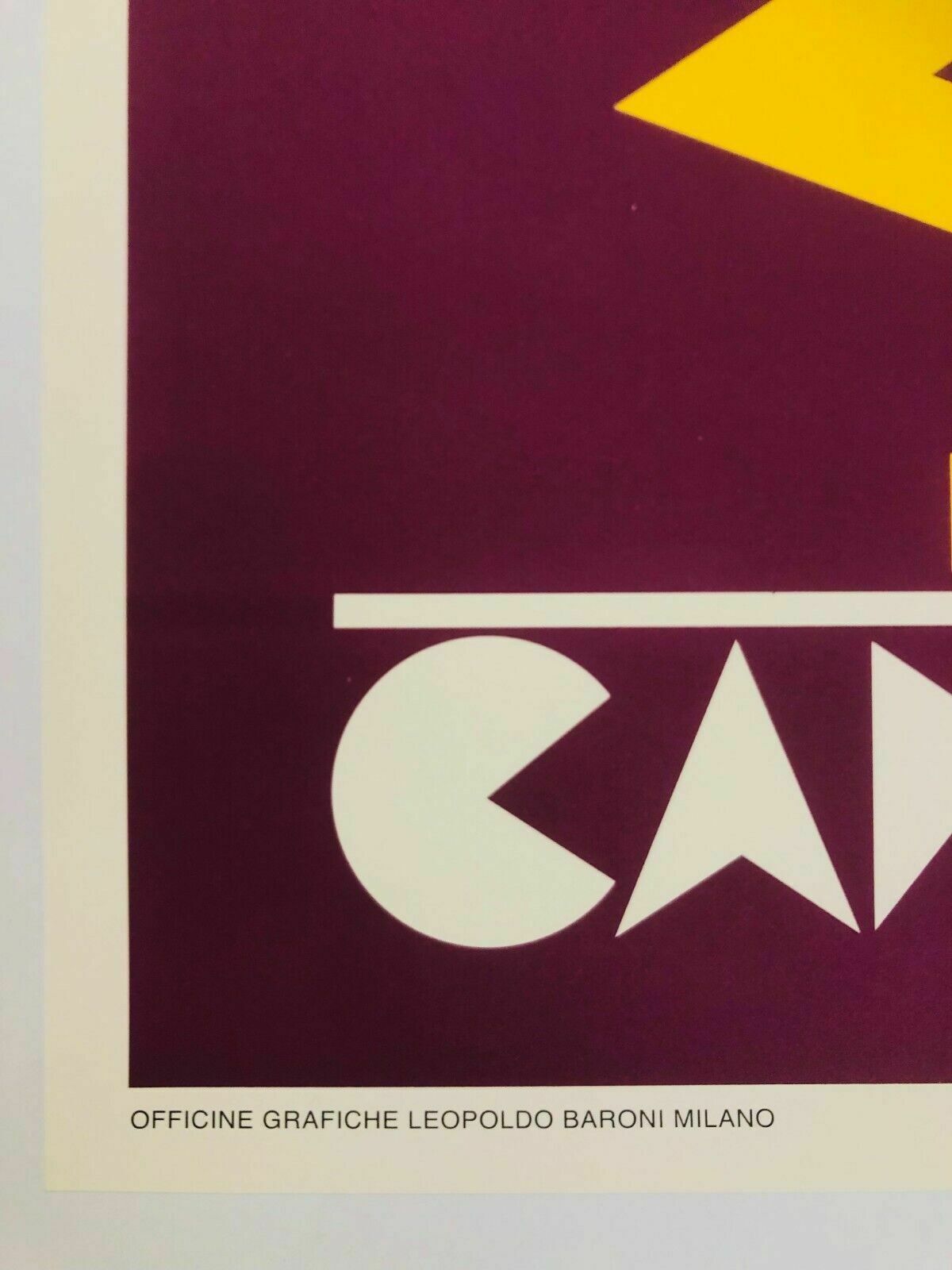 Fortunato Depero, C.A. 1980s  Campari  Advertising Vintage Affiche Linen Backed On Canvas photo vintage