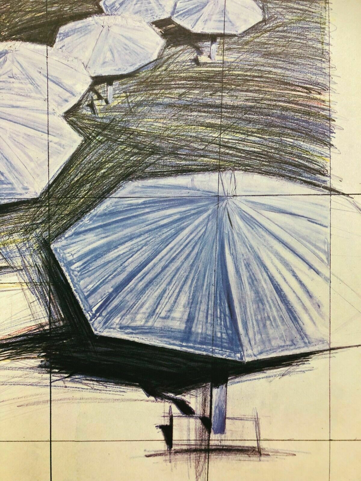 Christo, 1986   The Umbrellas   Exhibition Poster Printed In Offset Lithography photo vintage