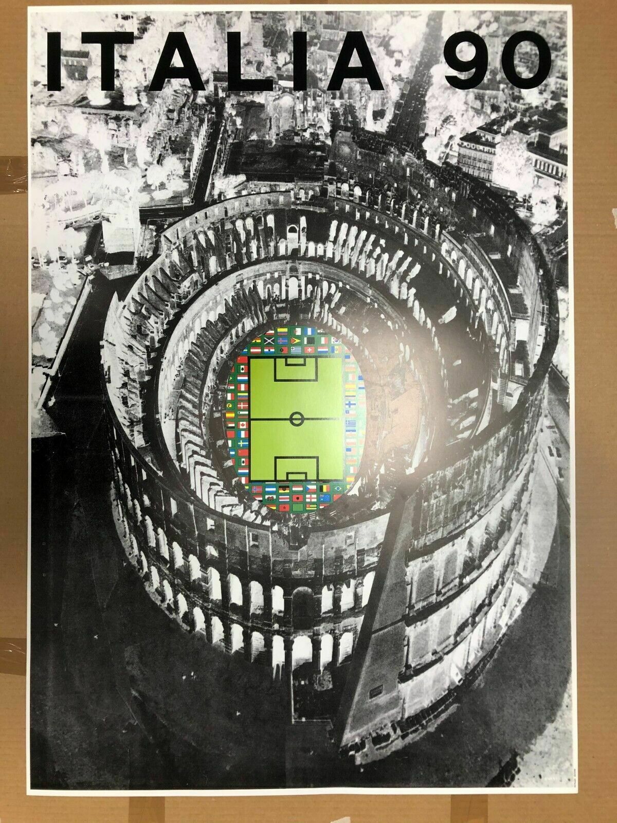 Alberto Burri, 1990   Italia 90   Original Poster Printed In Offset Lithography photo furniture