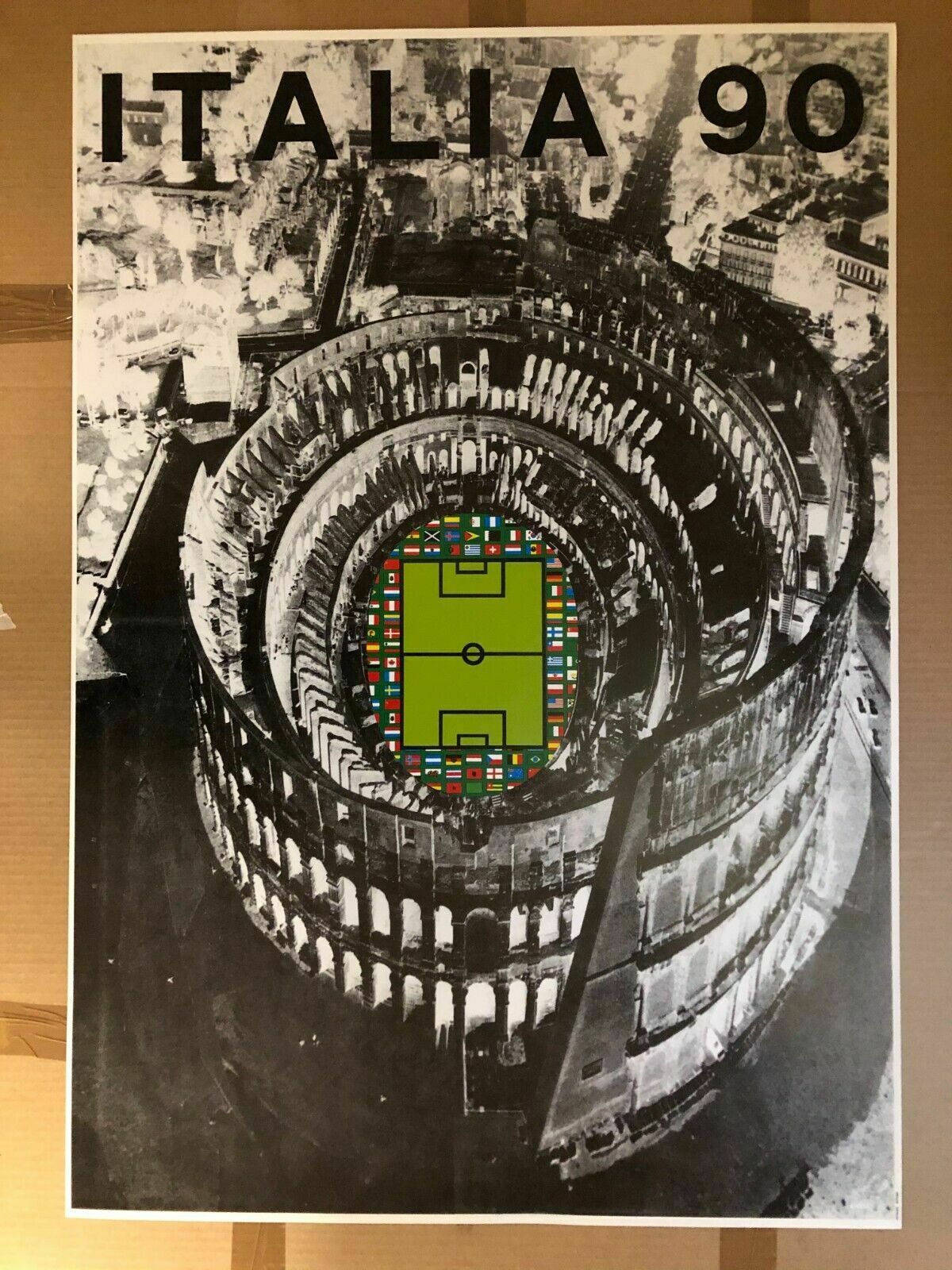 Alberto Burri, 1990   Italia 90   Original Poster Printed In Offset Lithography photo for sale