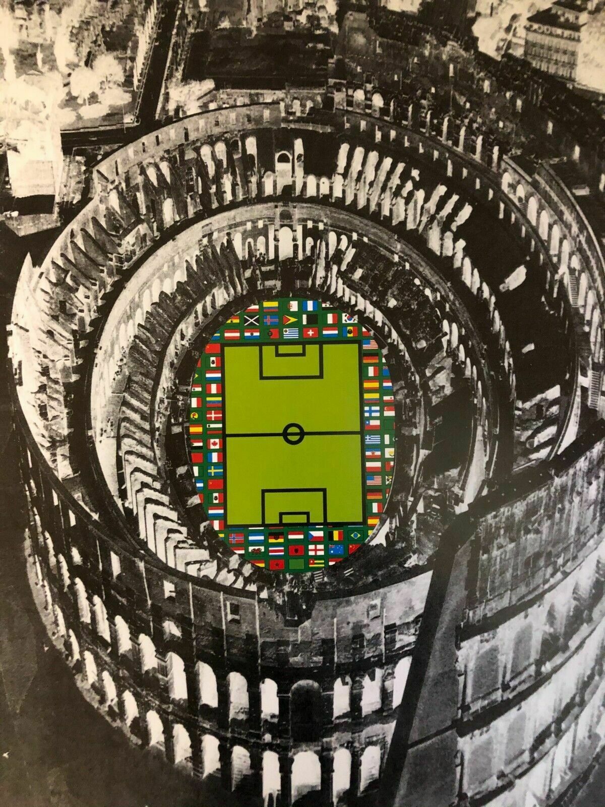 Alberto Burri, 1990   Italia 90   Original Poster Printed In Offset Lithography photo vintage