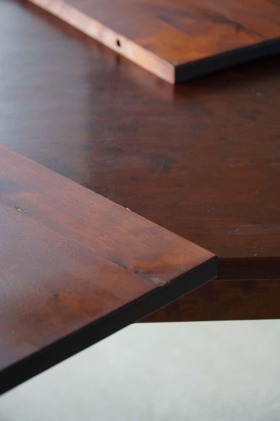 photo vintage Scandinavian Modern, Table In Beech With Club Legs, Arnold Madsen, Made In 1940s