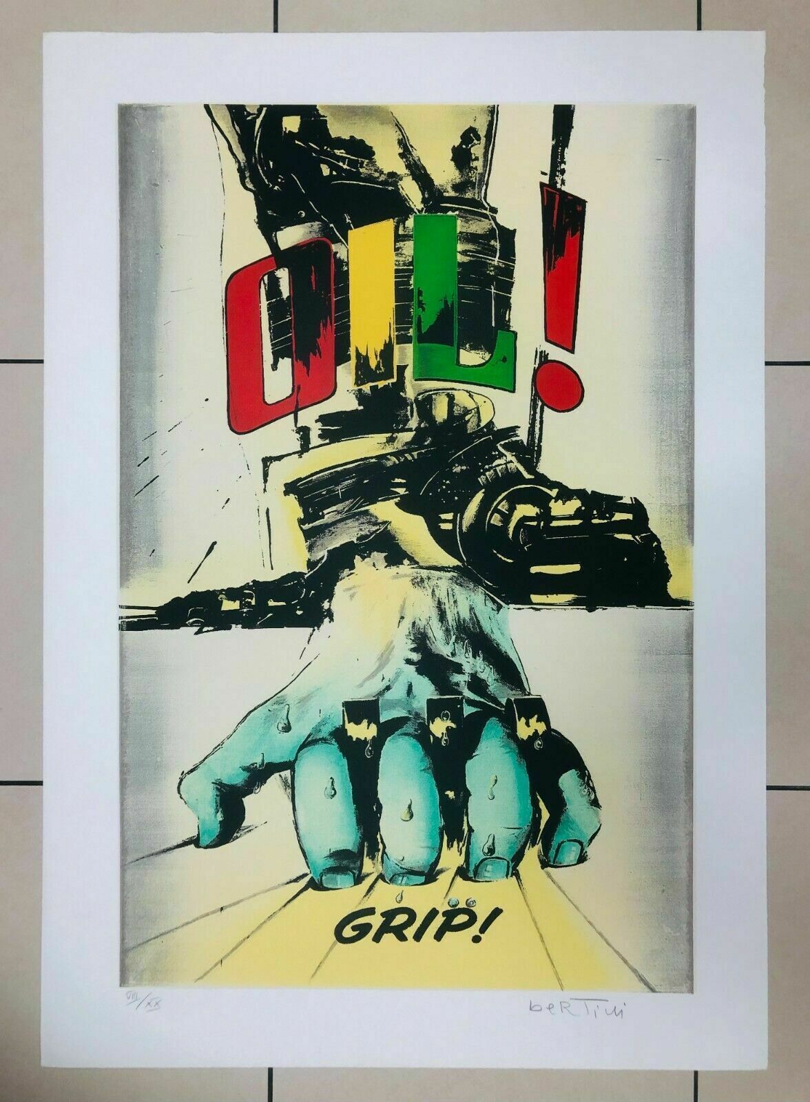 Gianni Bertini, 2003   Grip   Screen Printing On Quality Museum Cardboard photo furniture