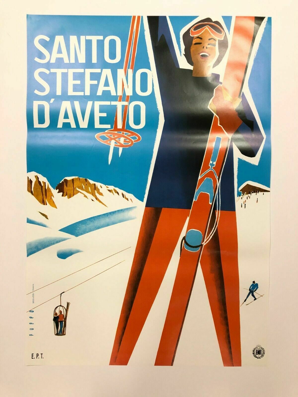 Mario Puppo Ca 1970  Santo Stefano D'aveto  Advertising Affiche photo furniture