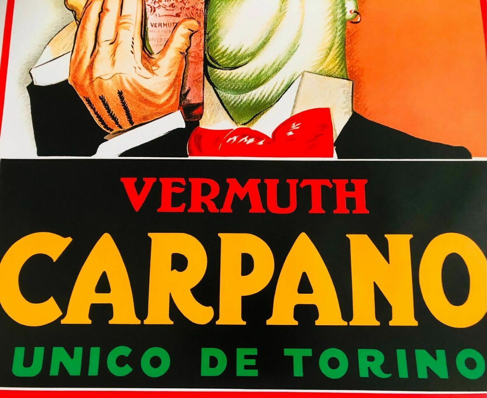 Achille Luciano Mauzan 1972  Vermouth Carpano Original Vintage Poster Printed In Offset Lithography photo vintage