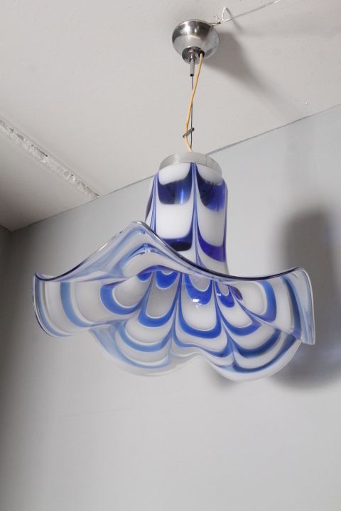 Flower Chandelier From The 70s Murano Glass Mazzega Vintage Modernization photo vinterior