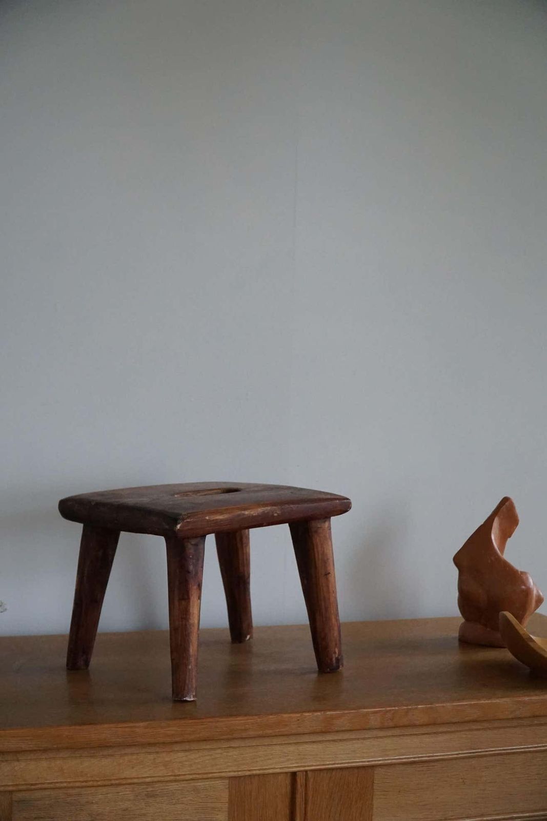 Wabi Sabi Stool In Solid Pine, Handcrafted By A Danish Cabinetmaker, 1960s photo furniture