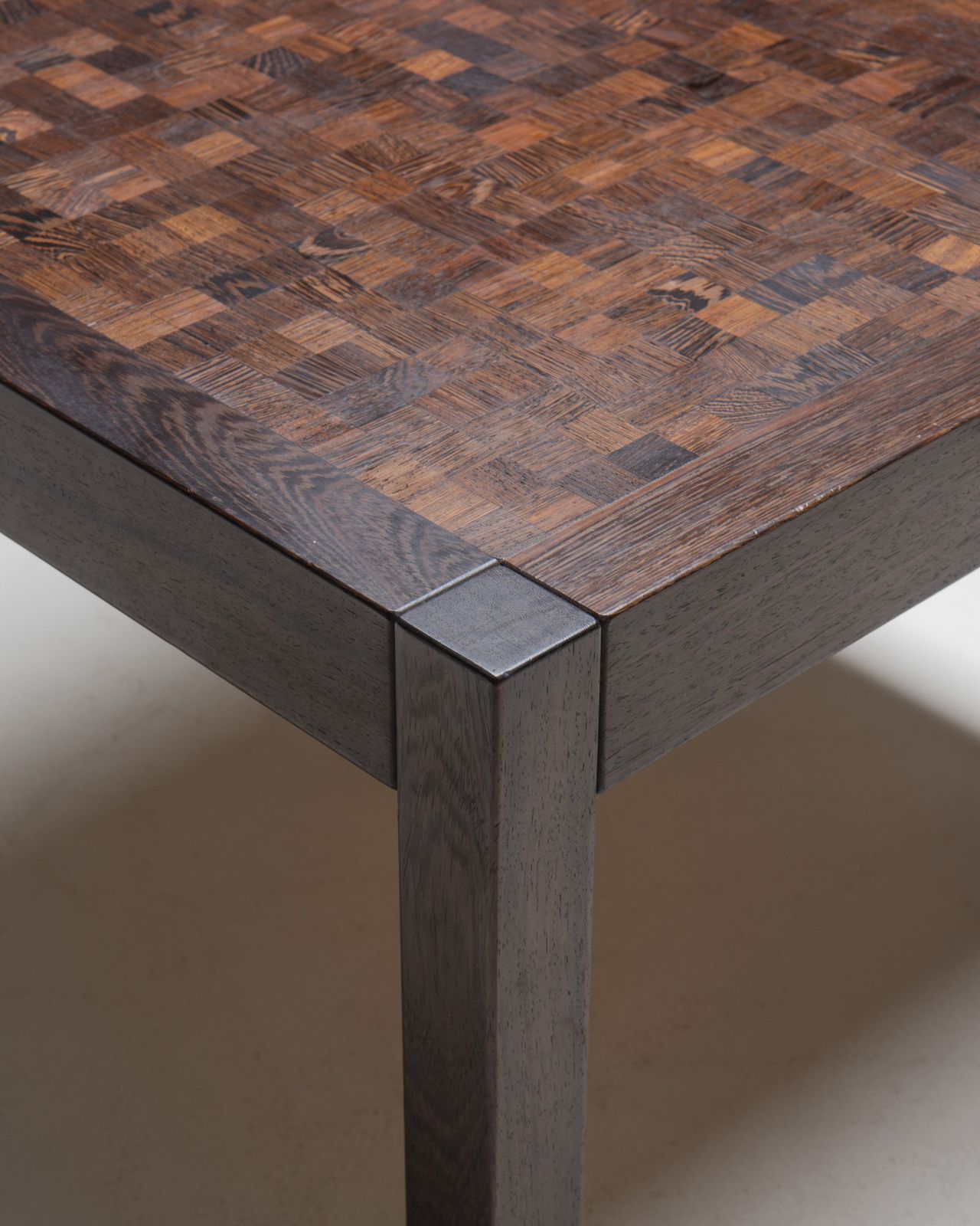 'Mosaik' Coffee Table In Wengé, Dieter Waeckerlin, 1960's, Switzerland photo vintage