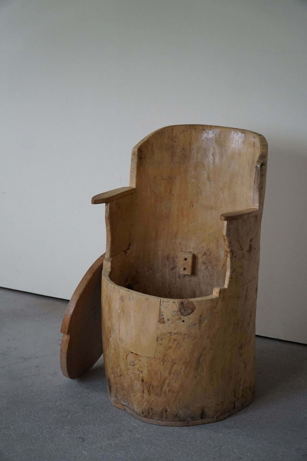 Wabi Sabi Stump Chair In Solid Birch By A Swedish Cabinetmaker Modern 1950s photo Furniture