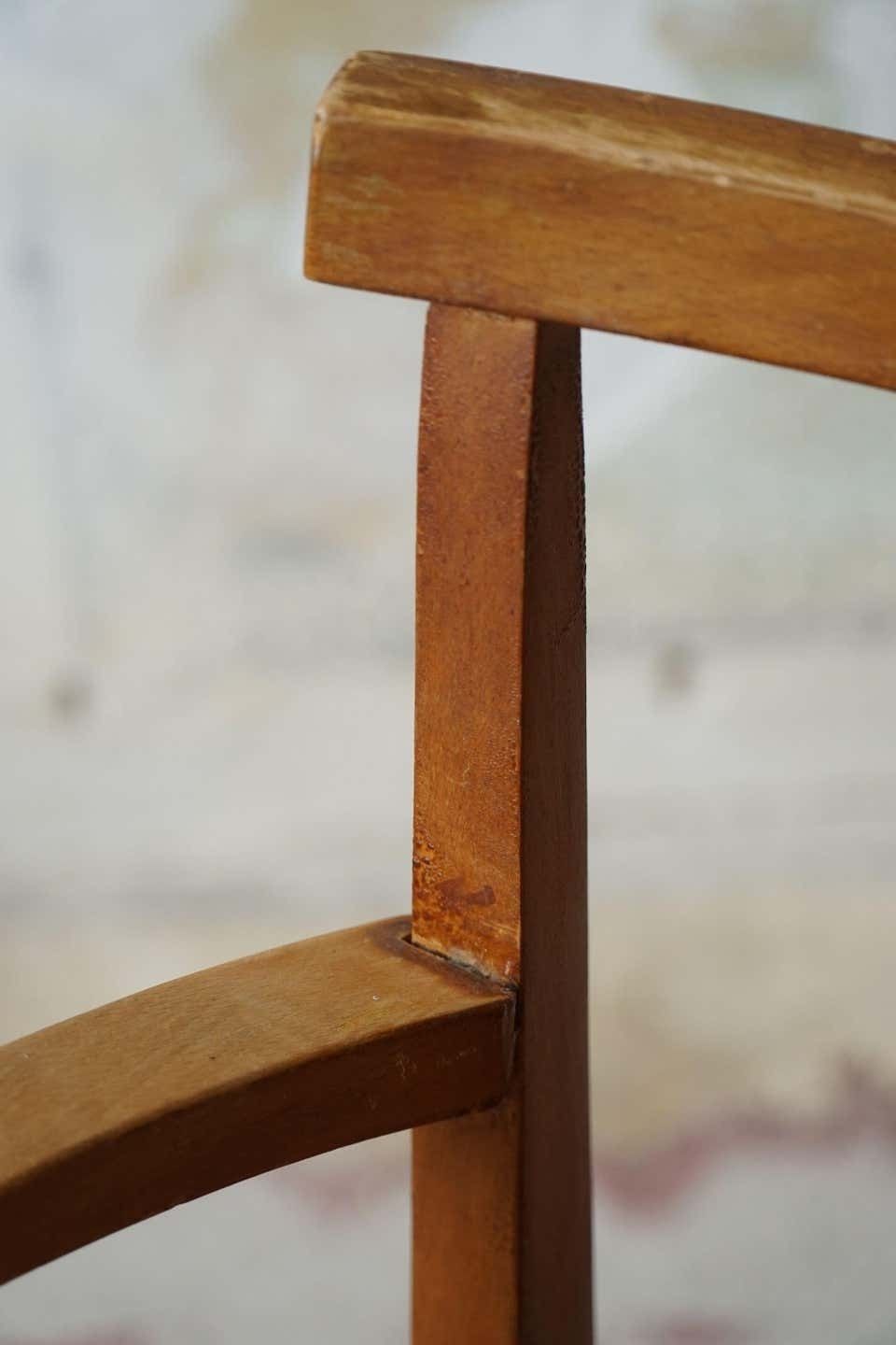 photo buy Danish Modern Lounge Chair In Beech And Papercord, In Style Of Frits Schlegel