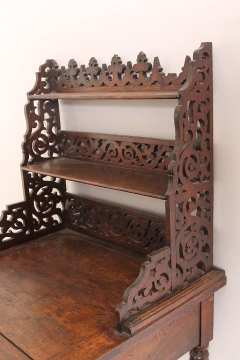 Delightful Antique Writing Desk / Table Emilian Walnut Louis Philippe 1850 !! photo for sale