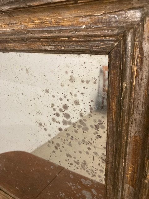 Ancient Gold And Silver Mecca Mirror XVIII Century. Italy photo furniture