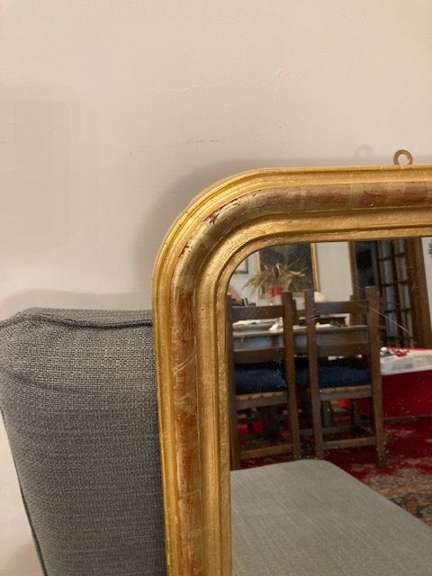 Antique Gilded Mirror From The 19th Century France, photo Home Decor