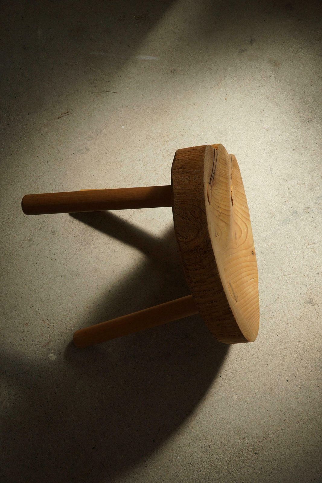 Tripod Stool In Solid Pine Wood, By Swedish Cabinetmaker, Mid Century, Ca 1960s photo 757.0