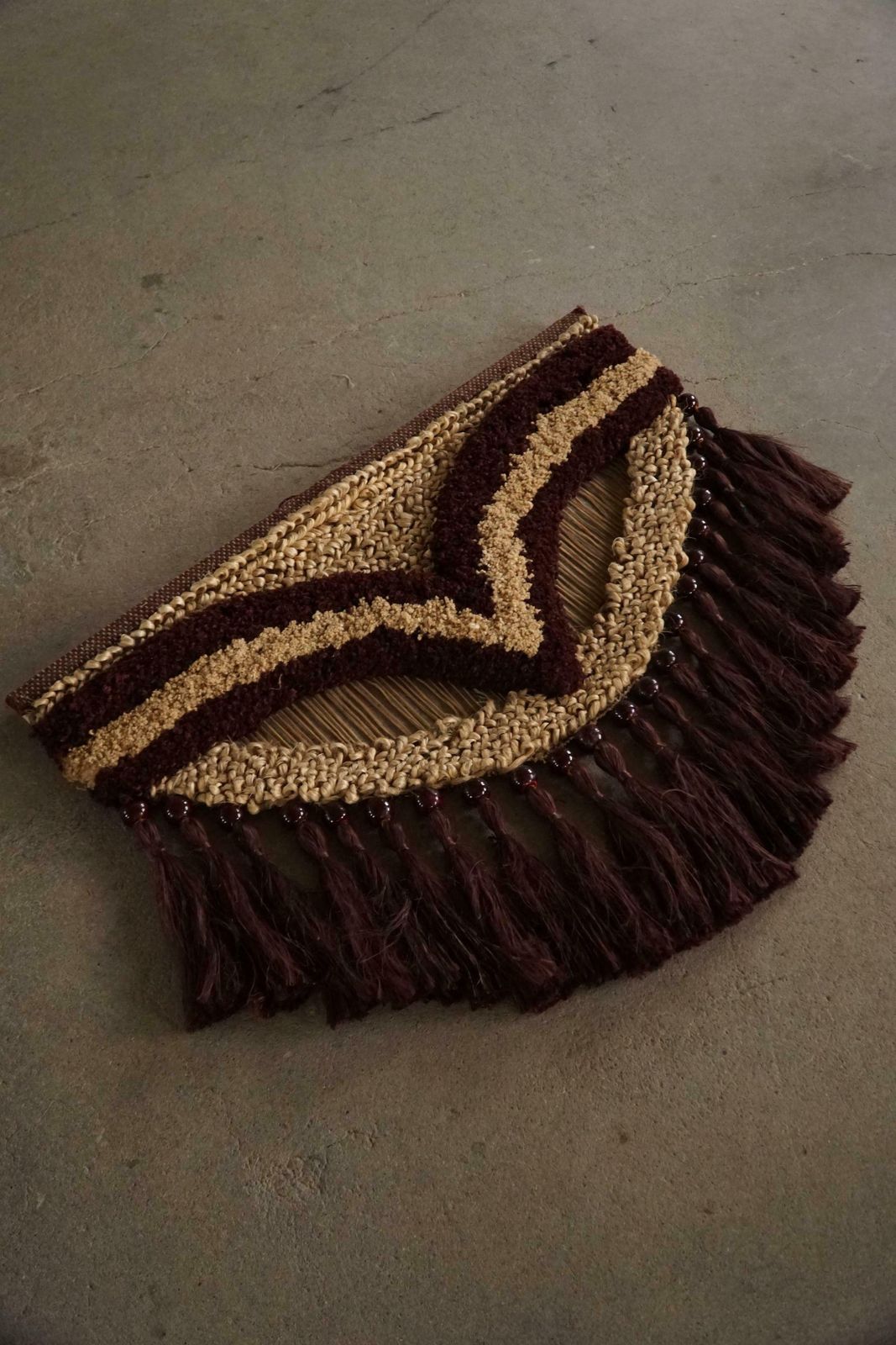 Handmade Bohemian Vintage Rug In Jute, Made In India, Late 20th Century photo for sale