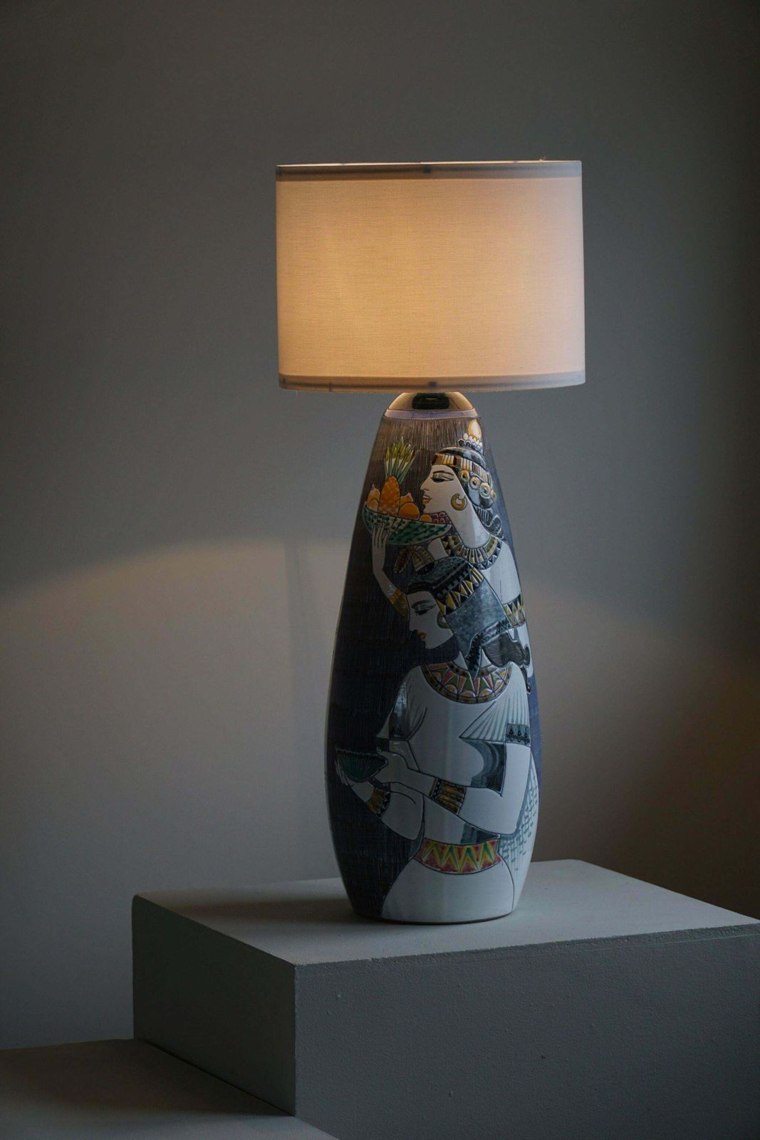 Marian Zawadzki "Oryx" Unique Floor Lamp, Tilgmans Ceramics, Sweden, Dated 1963 photo furniture