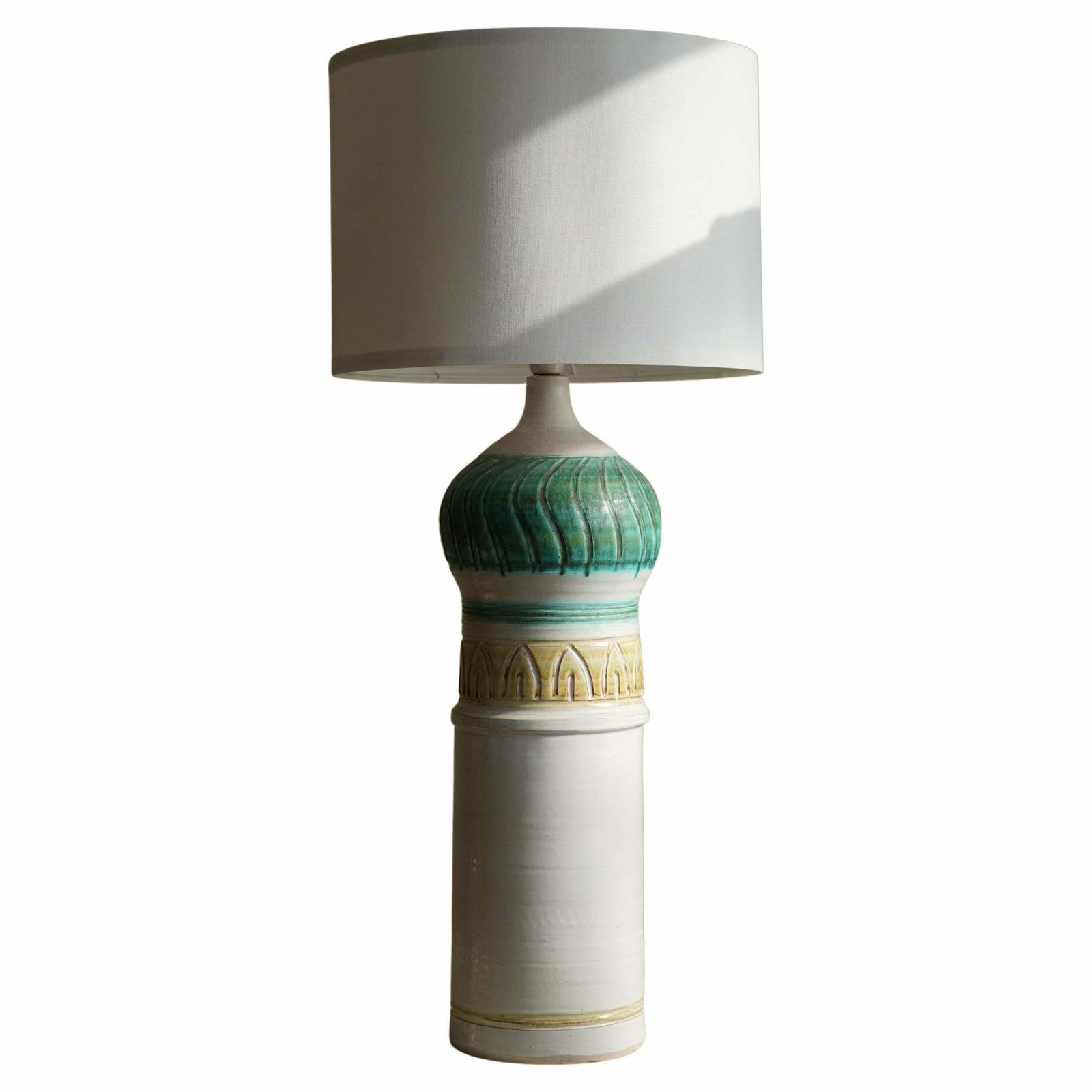 Danish Modern Decorative Ceramic Floor Lamp, Made In 1970s