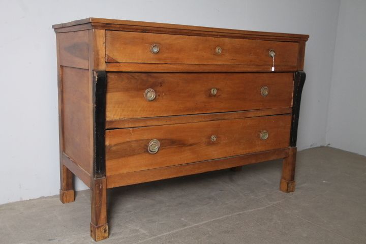 Ancient Chest Of Drawers Empire Chest Of Drawers From The Early 1800s In Solid Emilia Walnut. L Cm 133 X 57 photo buy