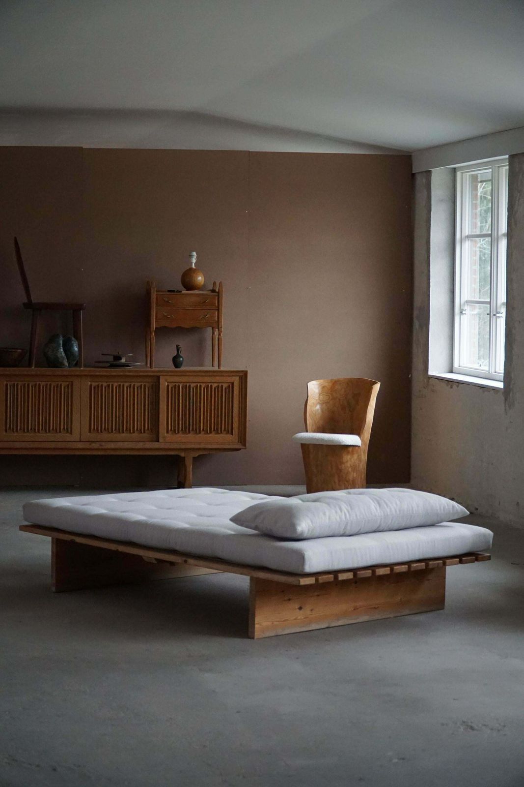 Danish Modern Daybed, Reupholstered, Made In Pine, By Nyt I Bo, 1970s photo Furniture