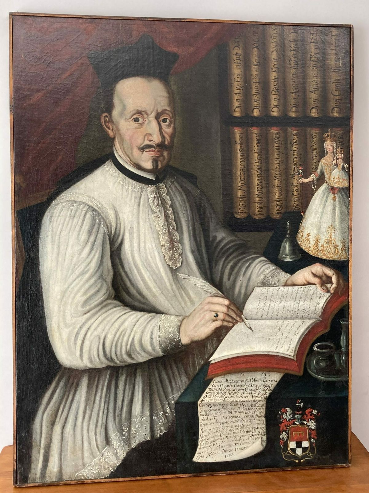 Ancient Oil Painting On Canvas Neapolitan School Mazzagrugno 1765