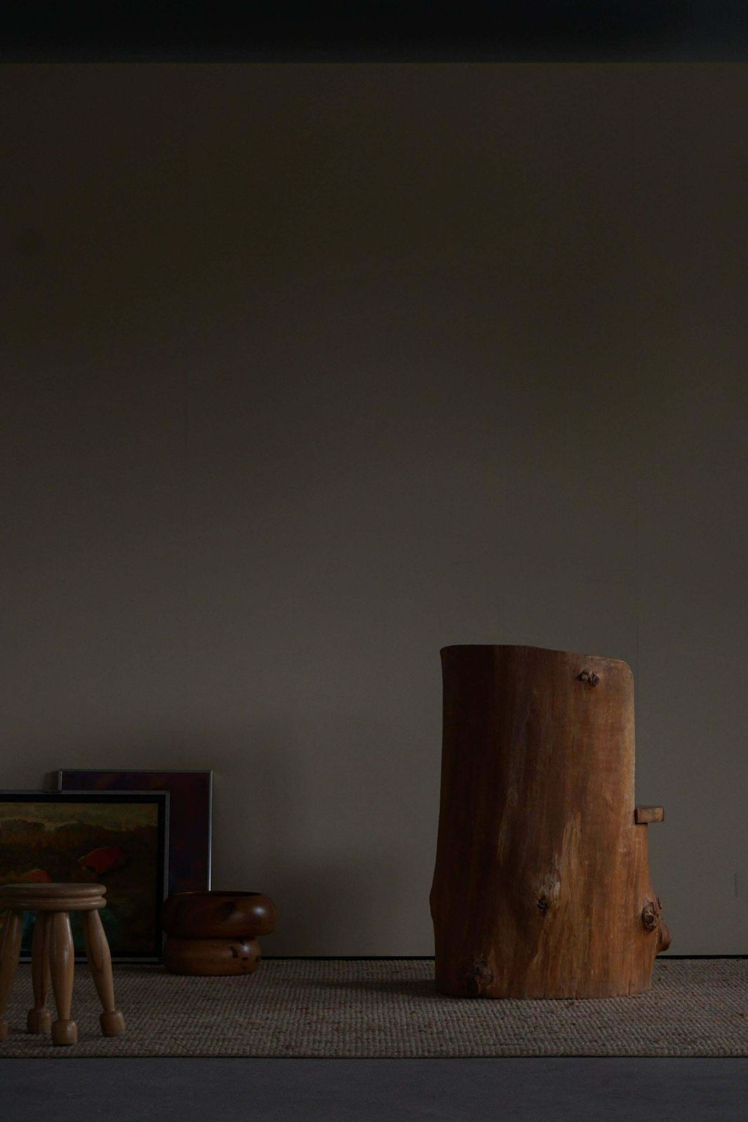 photo buy Mid Century Sculptural Brutalist Swedish Stump Chair In Solid Pine