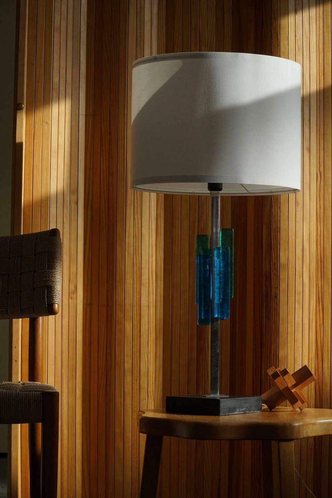 photo furniture Svend Aage Holm Sørensen Table Lamp, Metal & Glass, Danish Modern Design, 1960s
