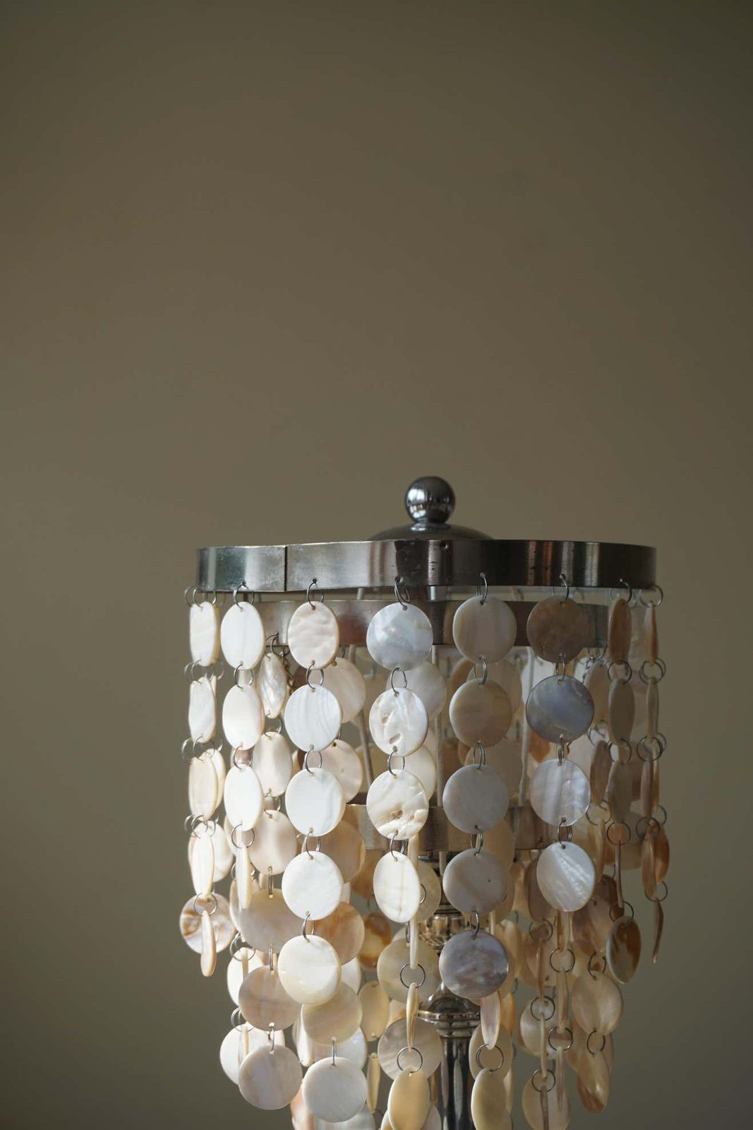Art Deco Table Lamp With Mother Of Pearls Top And Funkis Style Frame photo vinterior