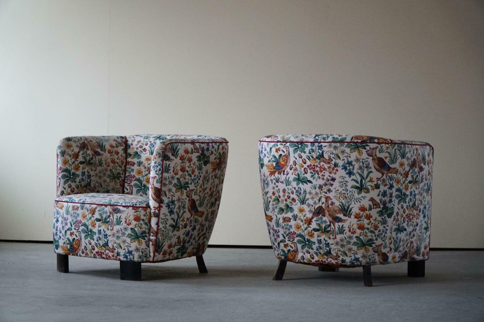 Danish Mid Century   Pair Of Curved Club Chairs   Viggo Boesen Style   1940s £6,413.60per Set photo Furniture