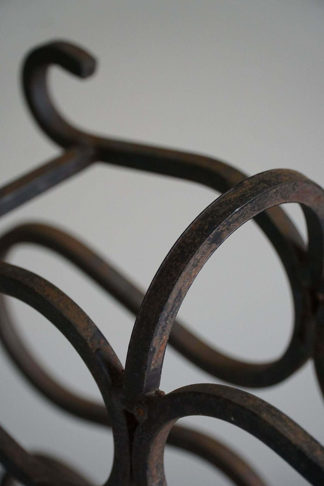 Vintage Sculptural Wine / Magazine Rack In Cast Iron, French Art Deco   1930s photo buy