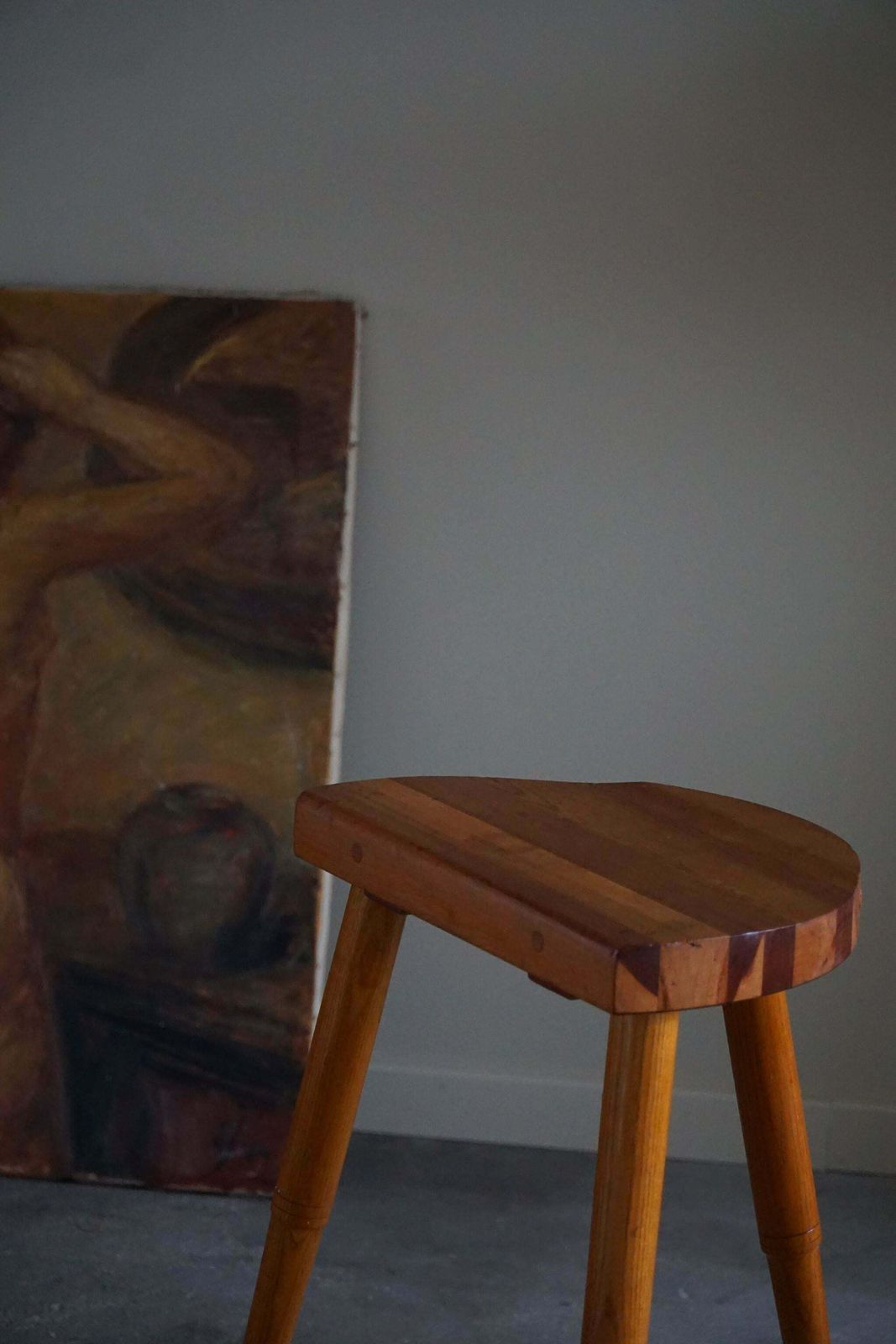 Tall Tripod Stool In Solid Pine, By A Danish Cabinetmaker, Mid Century, Ca 1960s £495.99 photo Furniture