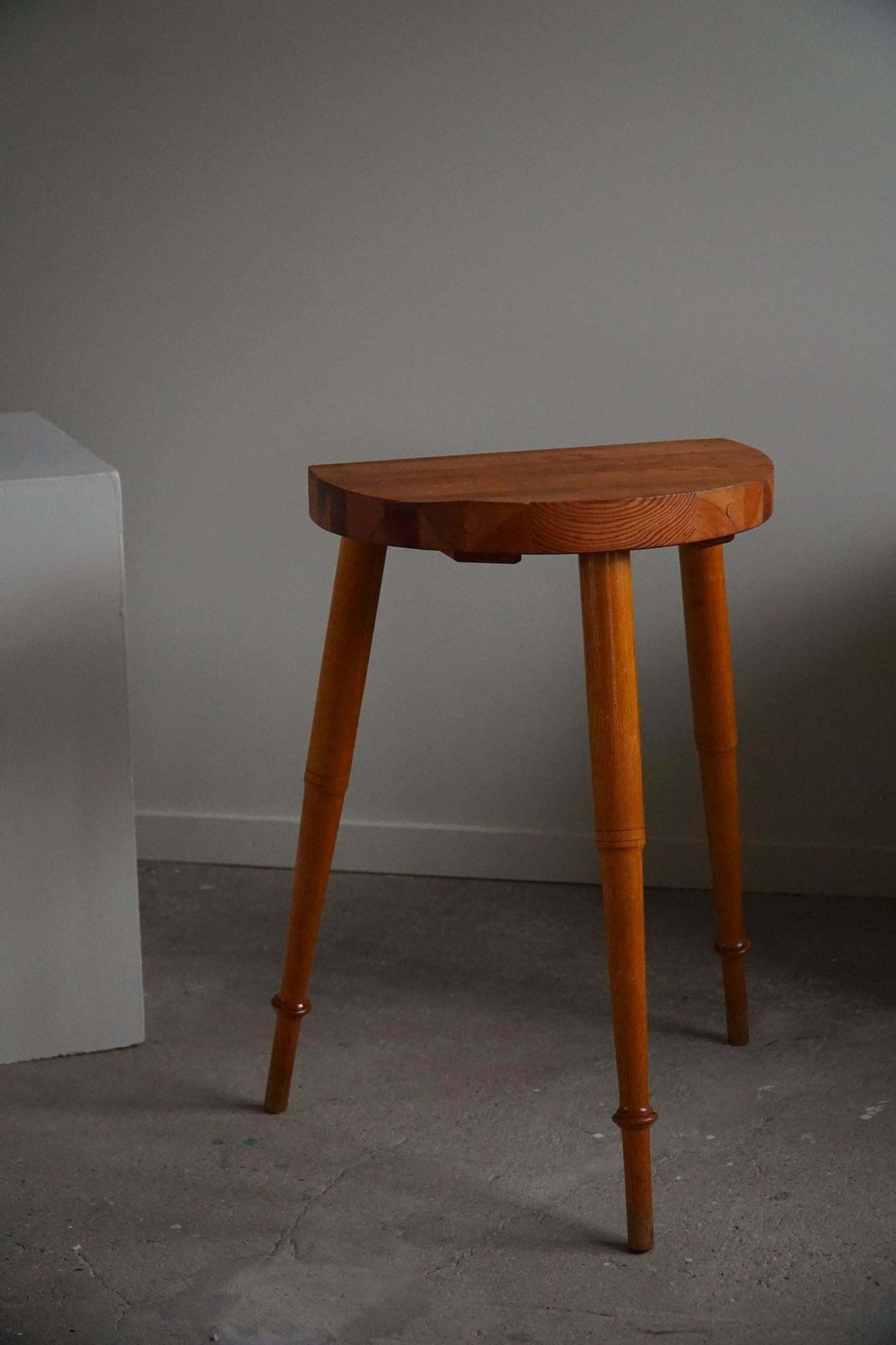 Furniture Tall Tripod Stool In Solid Pine, By A Danish Cabinetmaker, Mid Century, Ca 1960s £495.99 photo