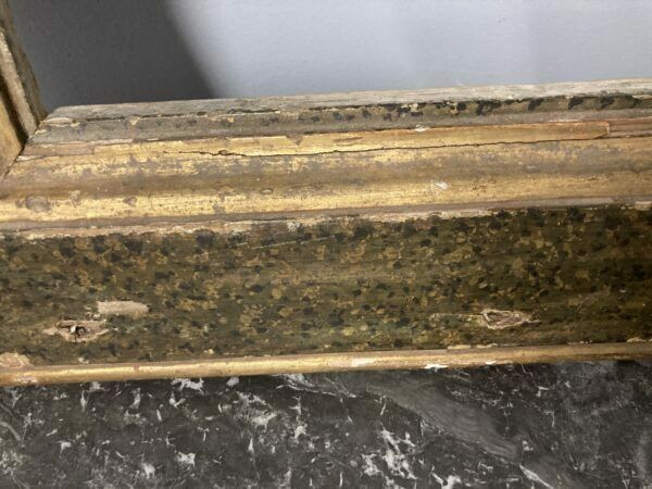 Ancient Splendid Wooden Frame Painted In Faux Marble From The 17th Century. photo for sale