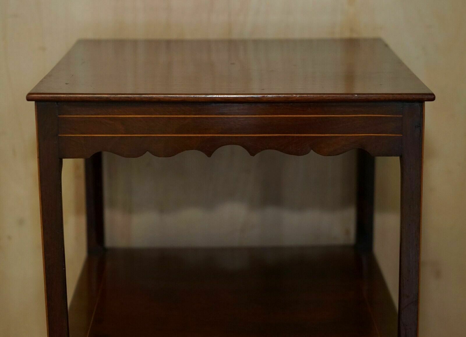 Antique Victorian Mahogany Single Drawer Tall Lamp Twin Top Table Plants Etc photo for sale