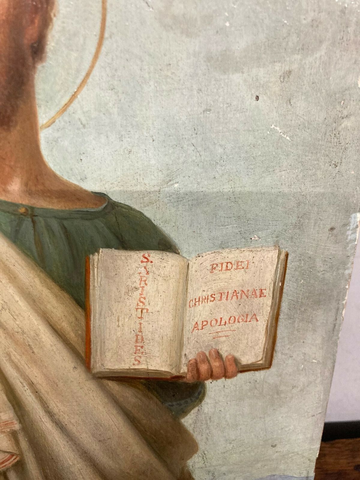 Ancient Icon Painting Of St  Aristide From The 18th Century Italian School photo Art