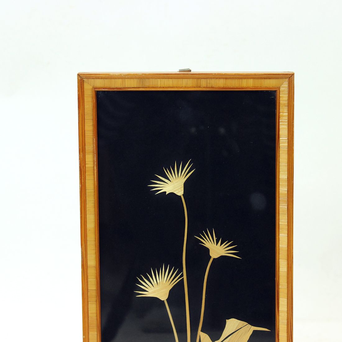 Mid Century Wall Art Piece In Straw, Czechoslovakia 1960s photo for sale