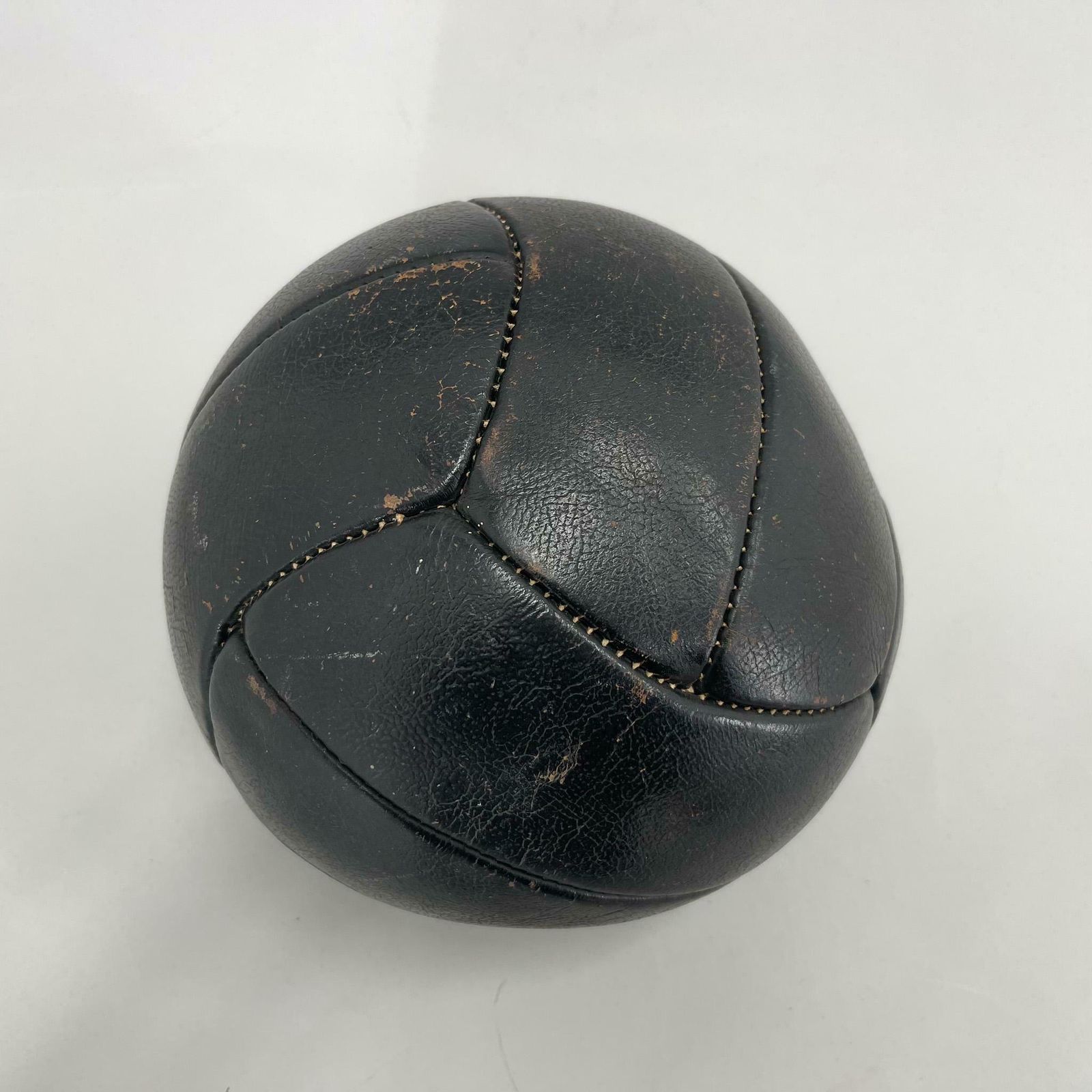 Vintage Black Leather Medicine Ball, 1930's photo Home Decor