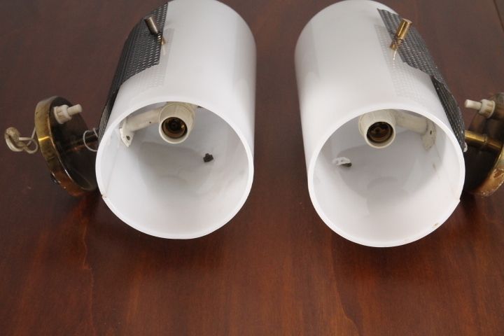 photo furniture Pair Of Modern Stilnovo Wall Lights From The 50s. Vintage With A Beautiful Double Light Beam Design !!