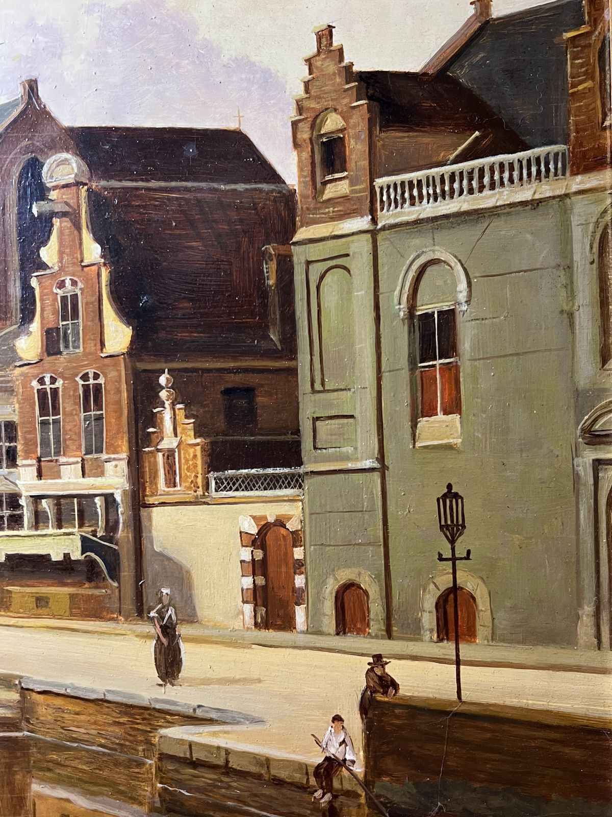 20th Century Dutch School After Johannes Vermeer 'View Of Delft' Oil Painting photo Art