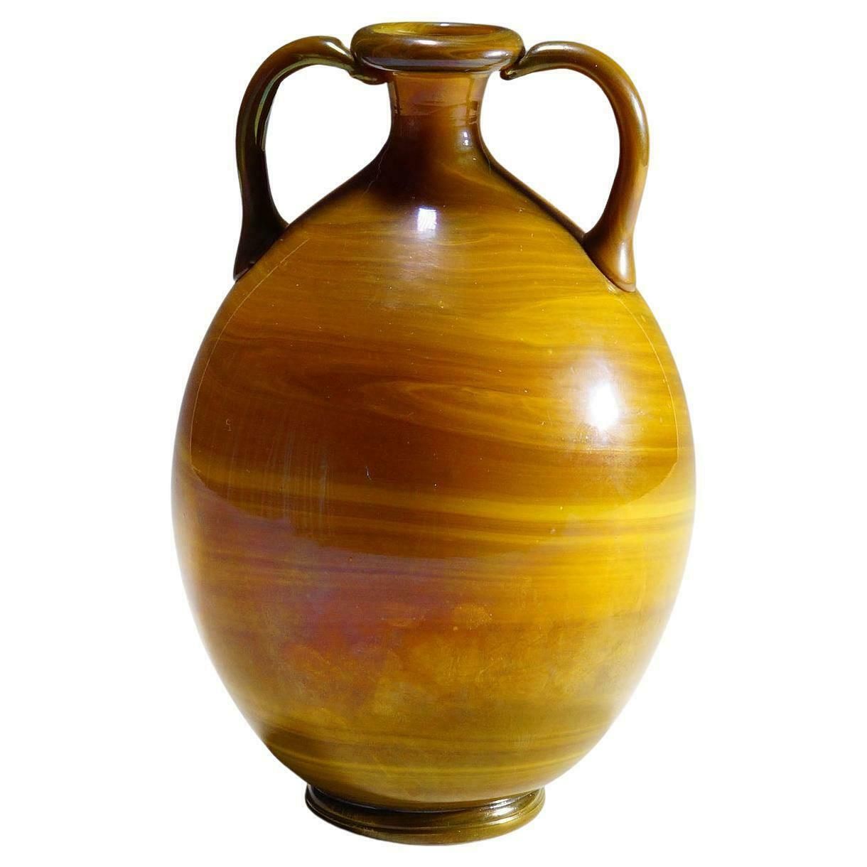 Woonaccessoires Vetro Calcedonio Vaas Van Napoleone Martinuzzi Voor Venini Murano, Ca. Jaren 1930 photo