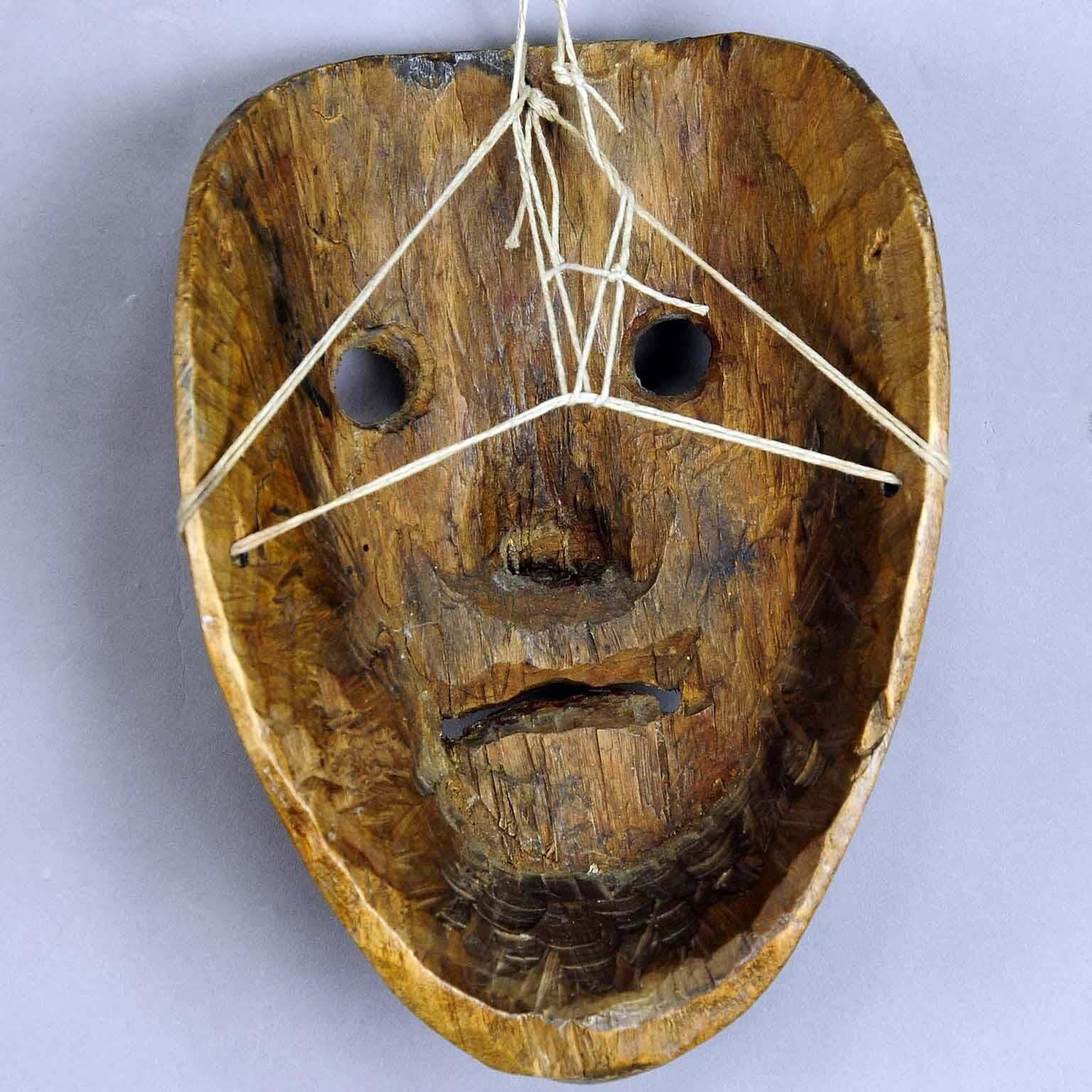 Nice Carved And Painted Tyrolian Carnival Fasnet Mask photo furniture