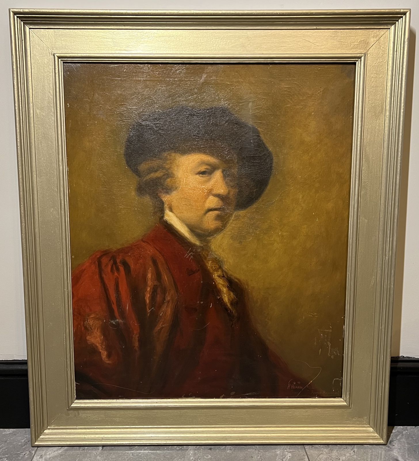 Early 19th Century Fine Art Portrait Of  Sir Joshua Reynolds By Artist R Hearn photo 5750.0