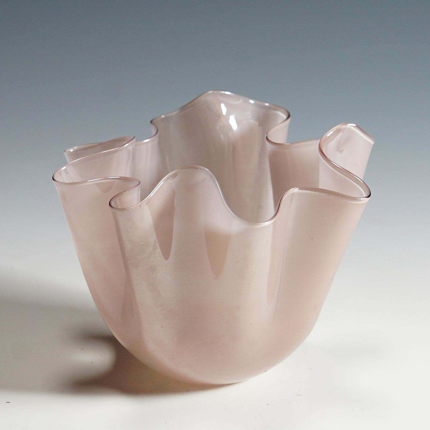 Venini Vase ''Fazzoletto Opalino'', By Fulvio Bianconi, 1950s photo furniture