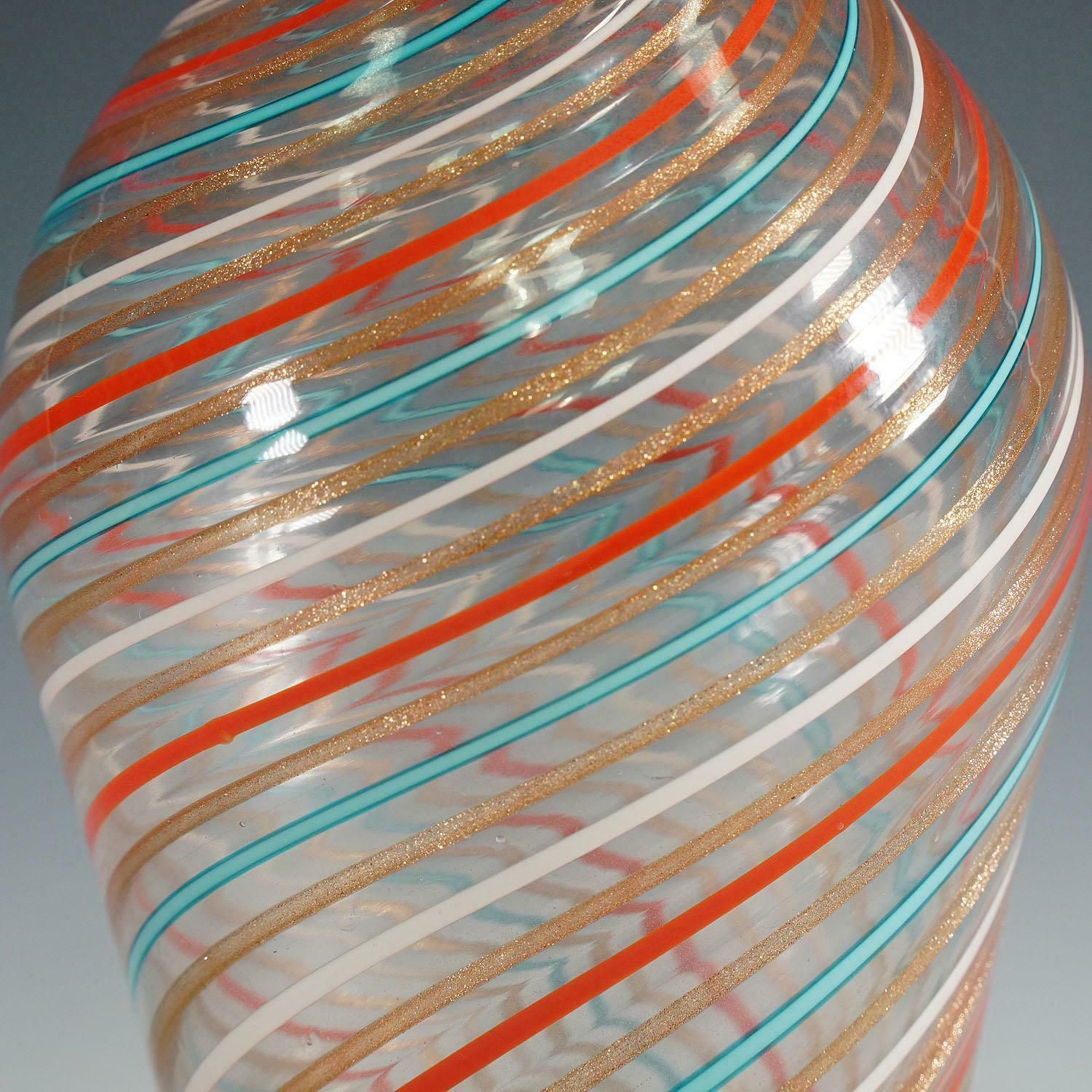 Fratelli Toso Multicoloured A Canne Vase, Murano, Italy, Circa 1965 photo for sale