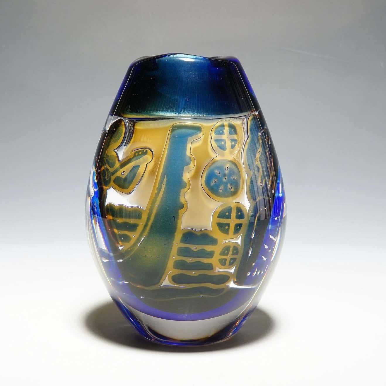 Ariel ''Gondoliere'' Vase By Edvin Oehrstroem For Orrefors, Sweden 1962 photo 2775.0