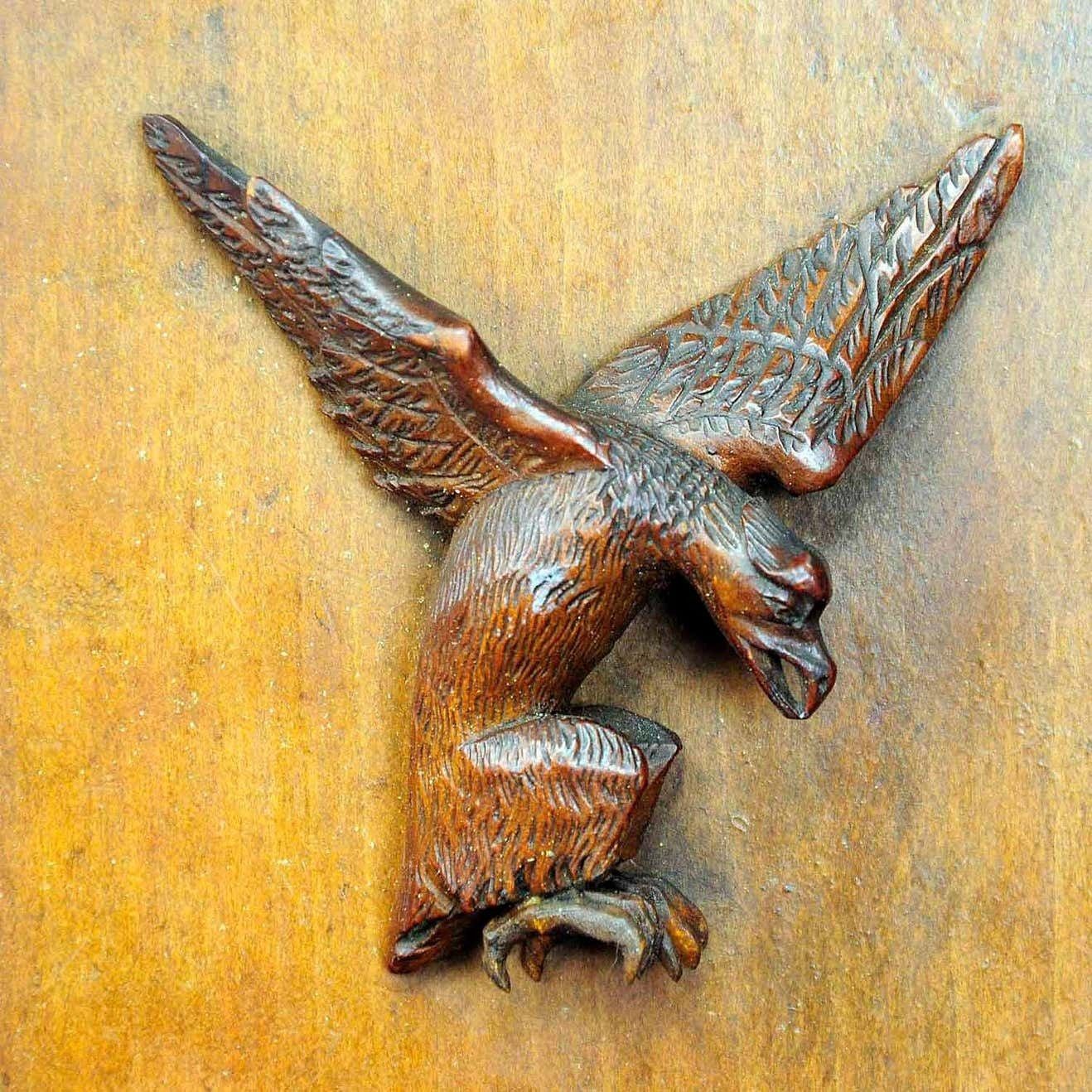 Relief Wood Carving Nest Robber, Black Forest Ca. 1890 photo Art
