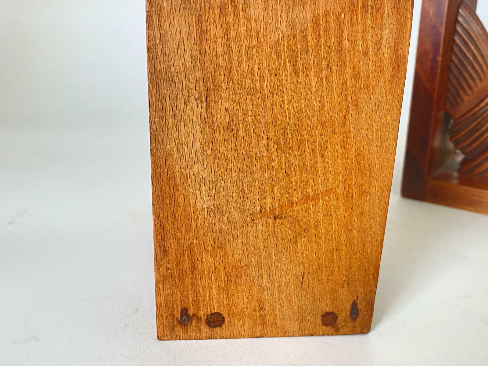 Pair Of Art Deco Birds Bookends, Wood, Brown, France, 1940 photo Home Decor