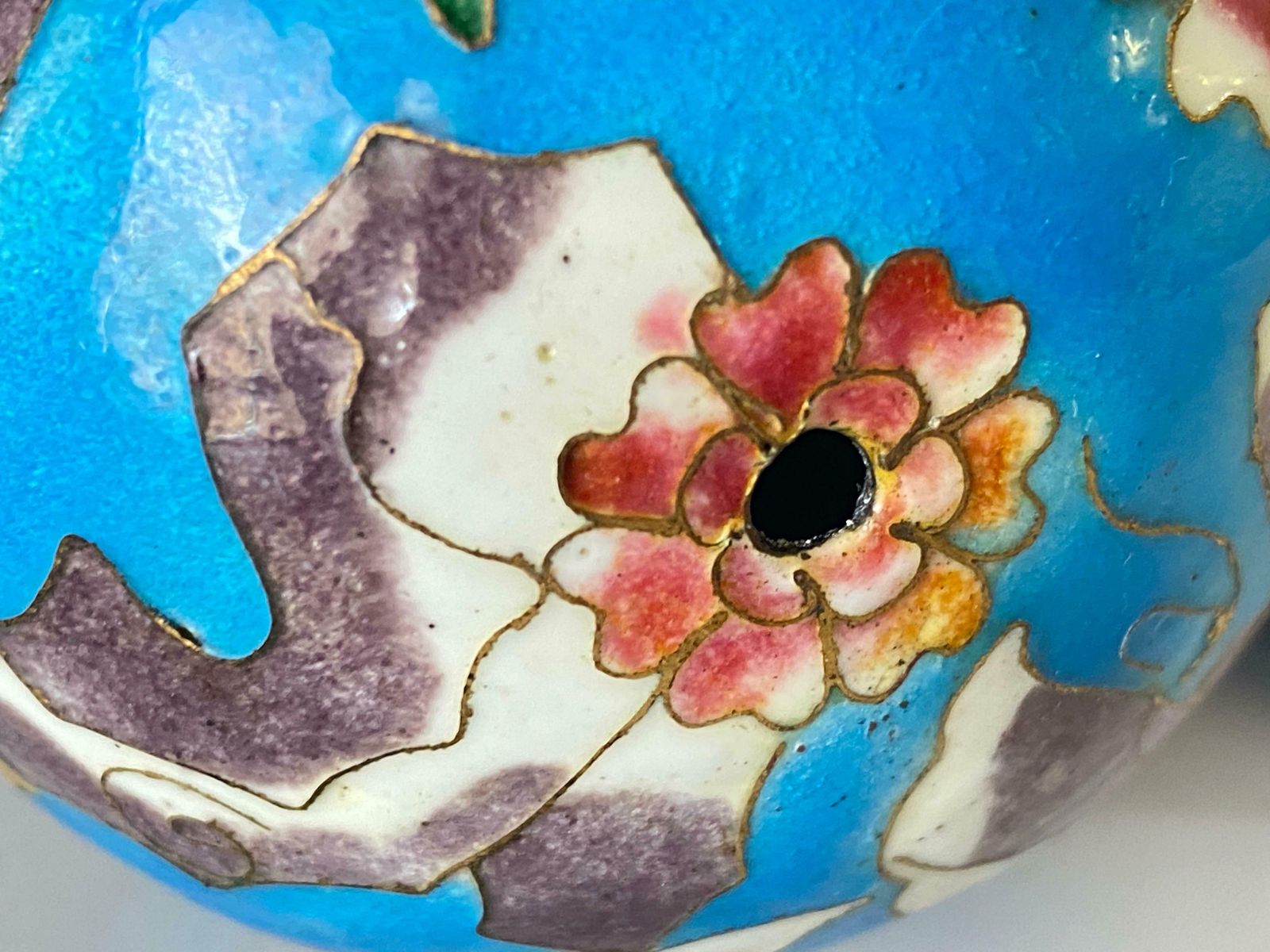 Chinese Cloisonné Enamel Egg With Wood Stand, Early 20 Century photo furniture