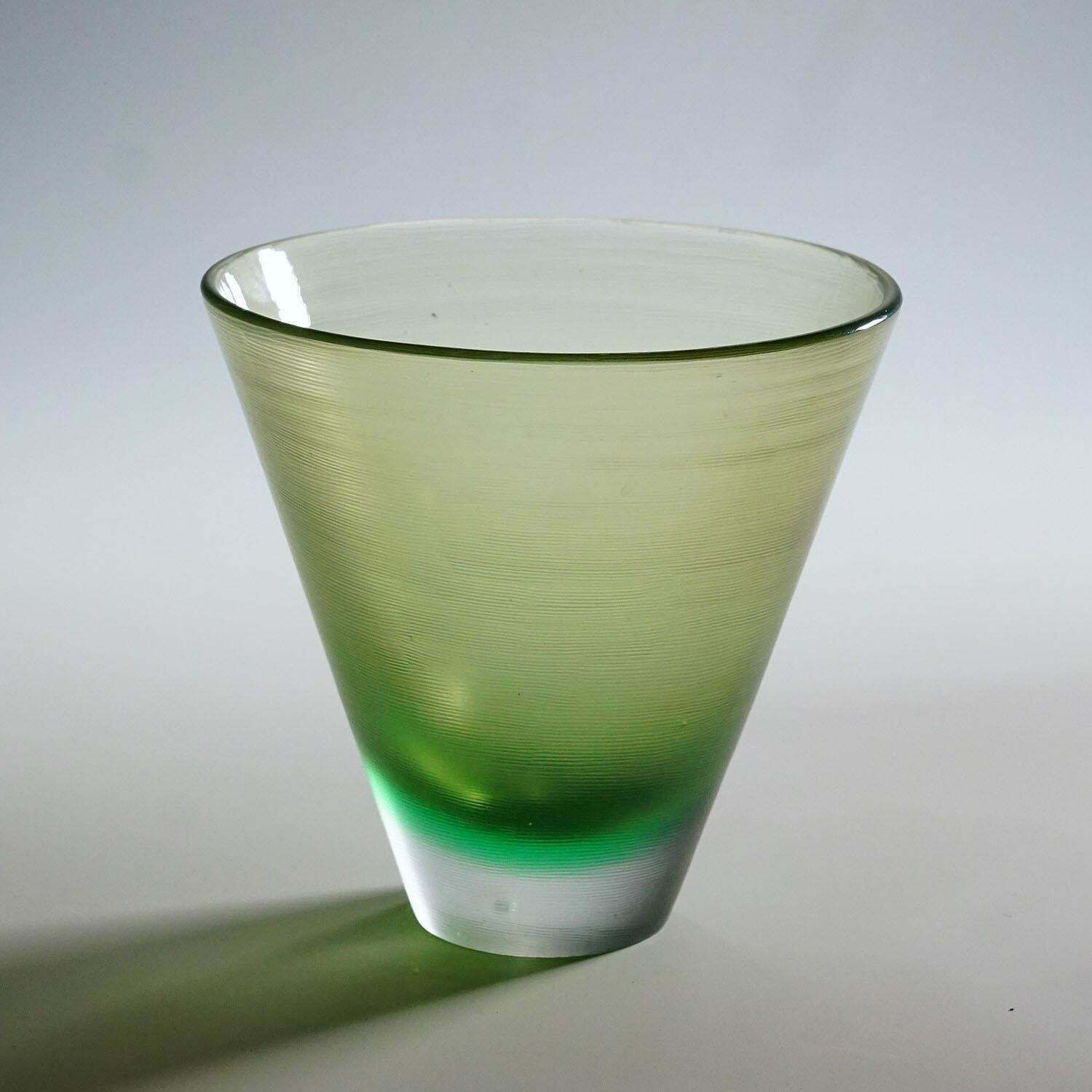 Venini Art Glass Vase With Inciso Decoration Paolo Venini, Murano 1956 photo furniture