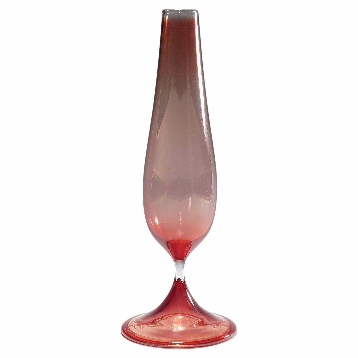 Tulip Vaas Van Nils Landberg Voor Orrefors, Zweden, Ca. 1957